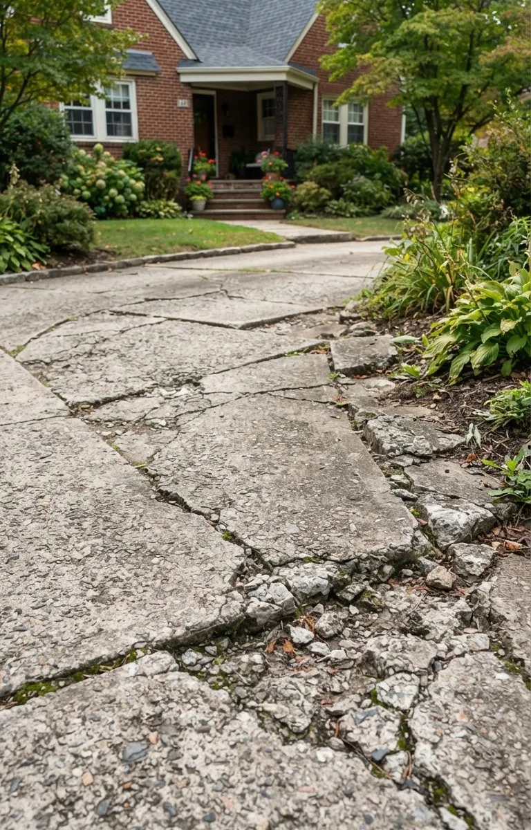 Cracked or Spalling Concrete on Concrete Walkways in Conshohocken Pennsylvania